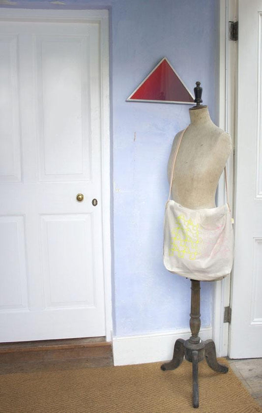 Orange & Pink Design Organic Cotton Handbag