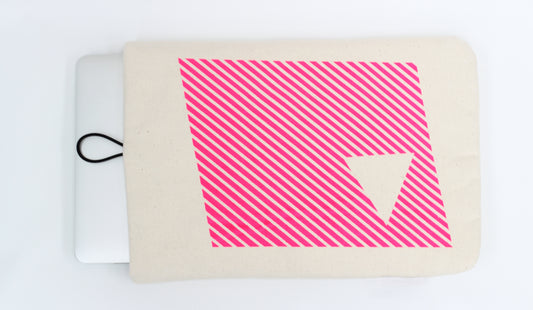Fluro Geometric design Laptop sleeve 13"