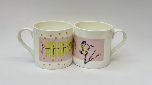 Blue Tit Song Bone China Mug