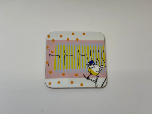 Blue Tit Bird Song Coaster