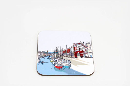 Bristol Harbourside Coaster | Bristol coaster | Coaster | Bristol Art | Bristol drawing | Bristol waterfront | Bristol Print | Table coaster