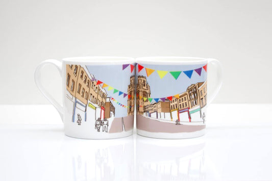 Bristol Park Street Bone China Mug | Park Street Bristol Mug | Bristol university mug | Bone China Mug | Bristol Art | Wills building mug