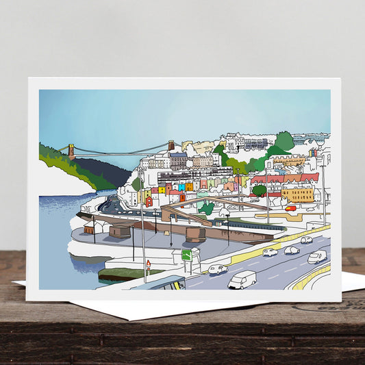 Bristol Views Clifton Suspension Bridge Greetings Card