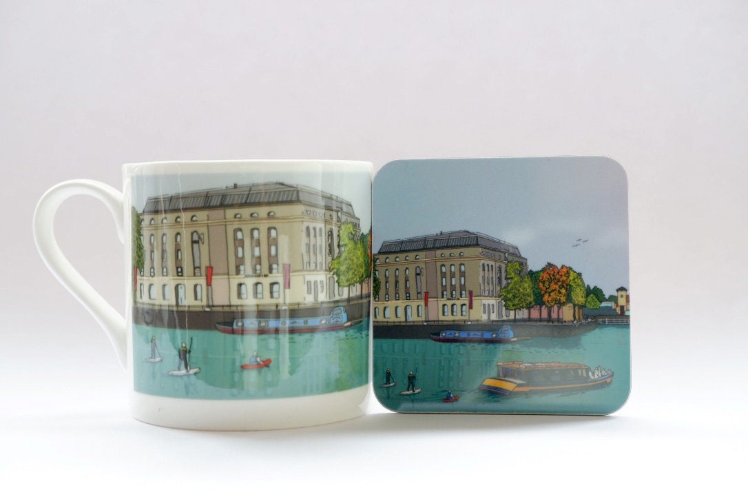 Bristol's Arnolfini and Harbourside Coaster | Bristol Coaster | Table coaster | Bristol Art
