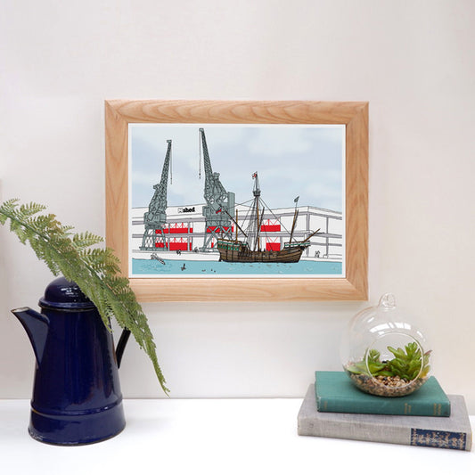 Bristol's The Matthew ship digital Print wall art