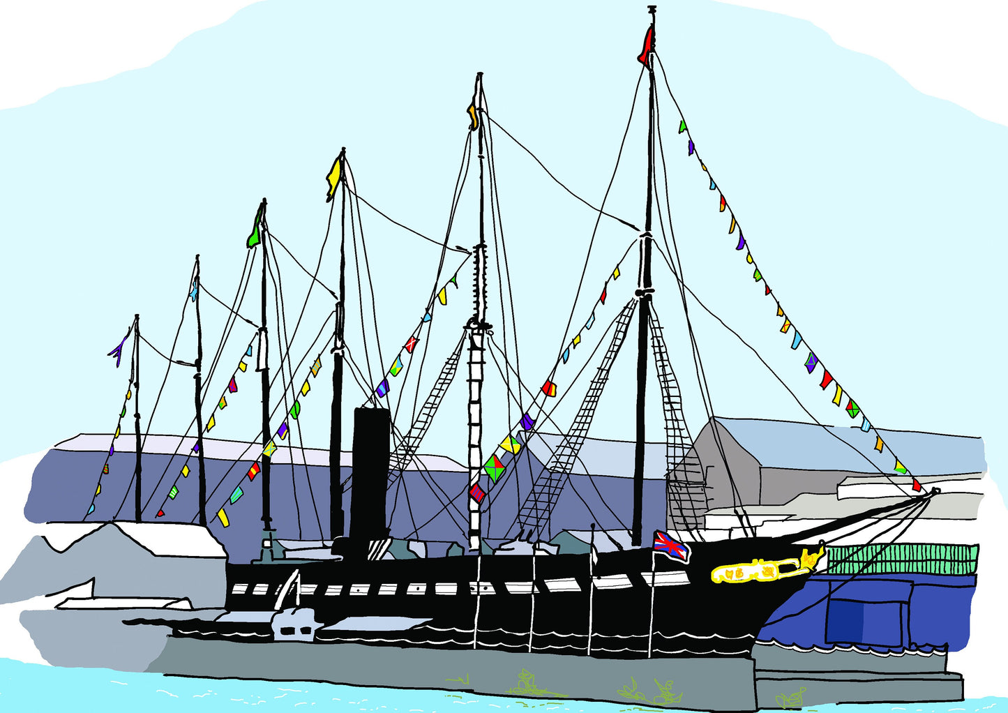 Bristol's ss Great Britain digital Print wall art