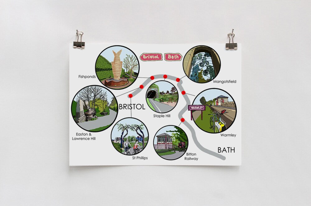 Bristol to Bath Cycle Path digital print wall art