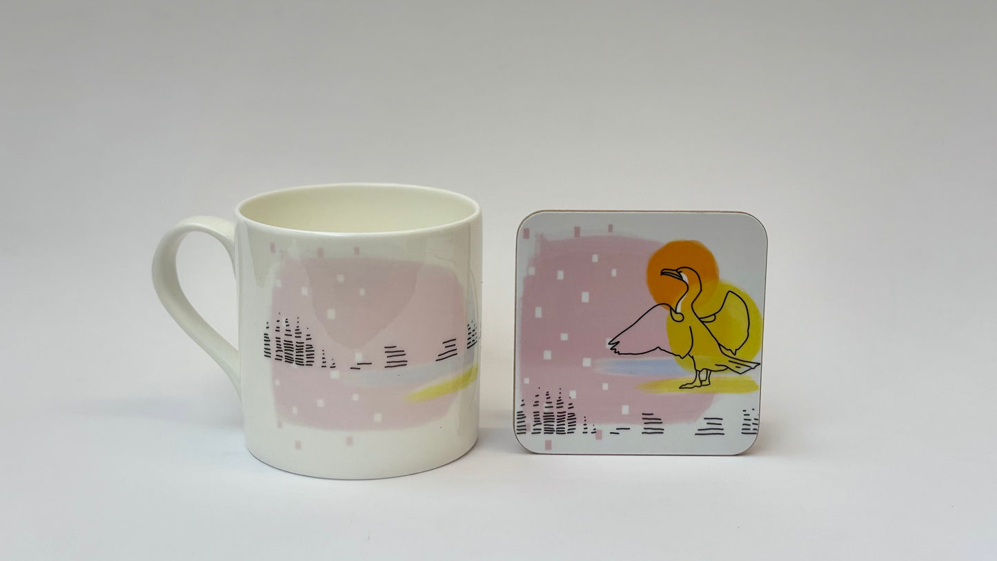 Cormorant Song Coaster
