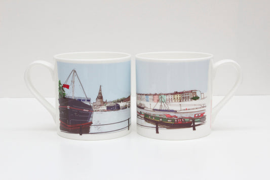 The Thelka Bone China Mug | Bristol Mug | Redcliff Brristol Mug | Boat mug | Sailing Mug | bone china mug