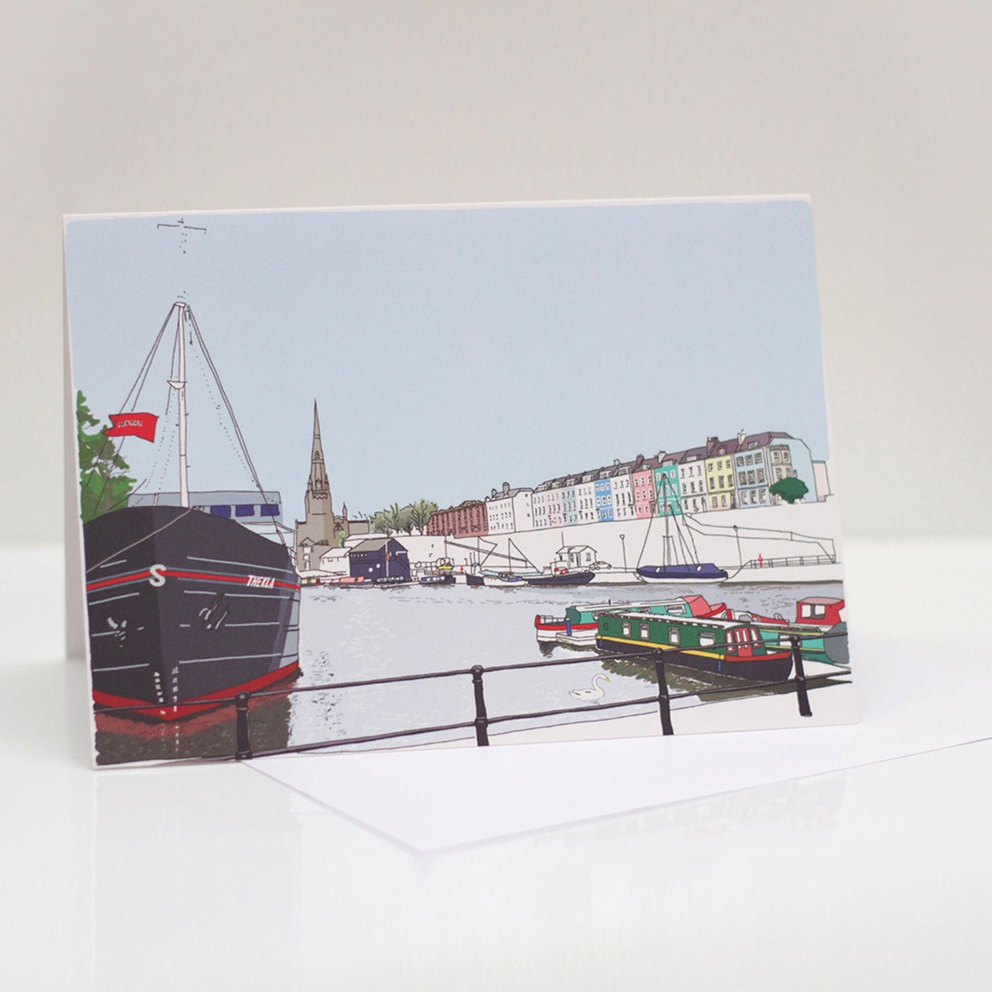 The Thekla ship - Mud Dock Bristol Card