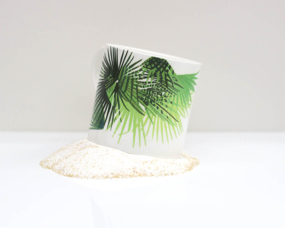 Set of Tropical Leaf Mugs