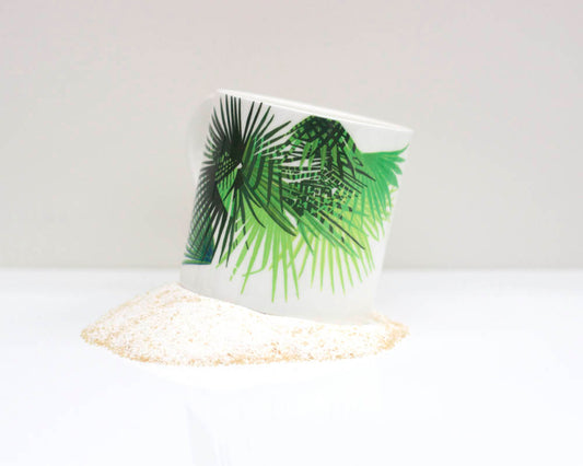 Set of Tropical Leaf Mugs