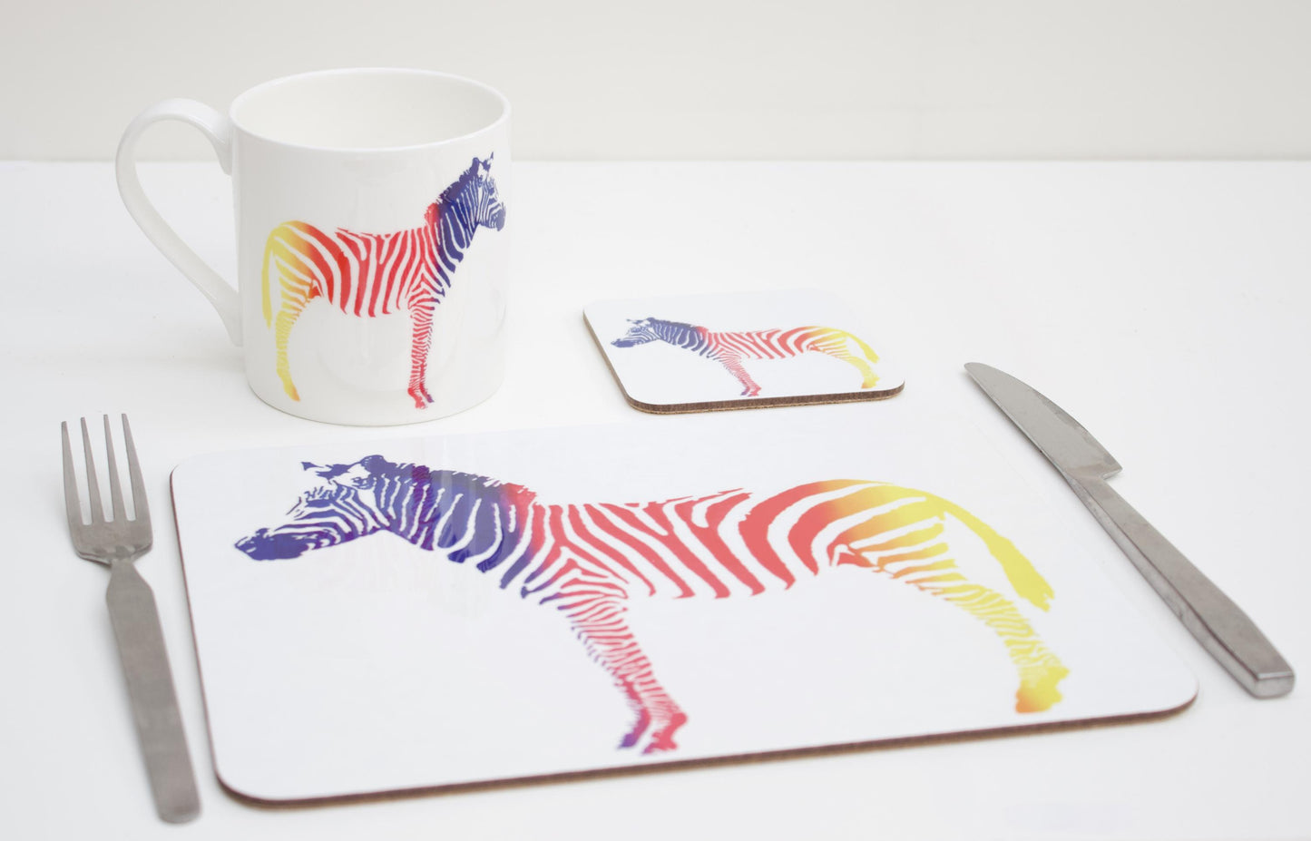 Rainbow Zebra Placemats