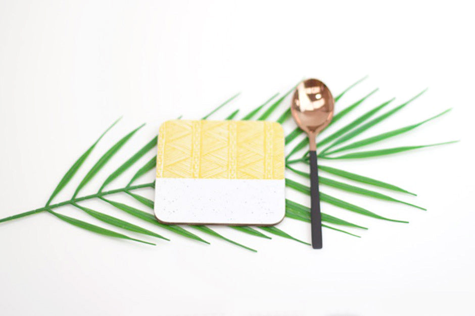 Sgraffito Coaster Set