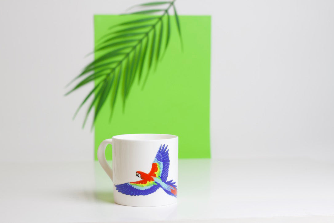 Parrot Bone China Mug