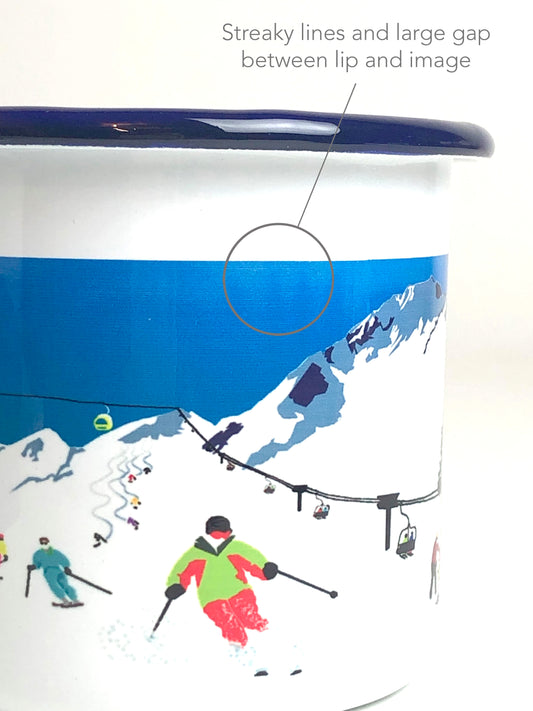 Seconds Ski enamel mug
