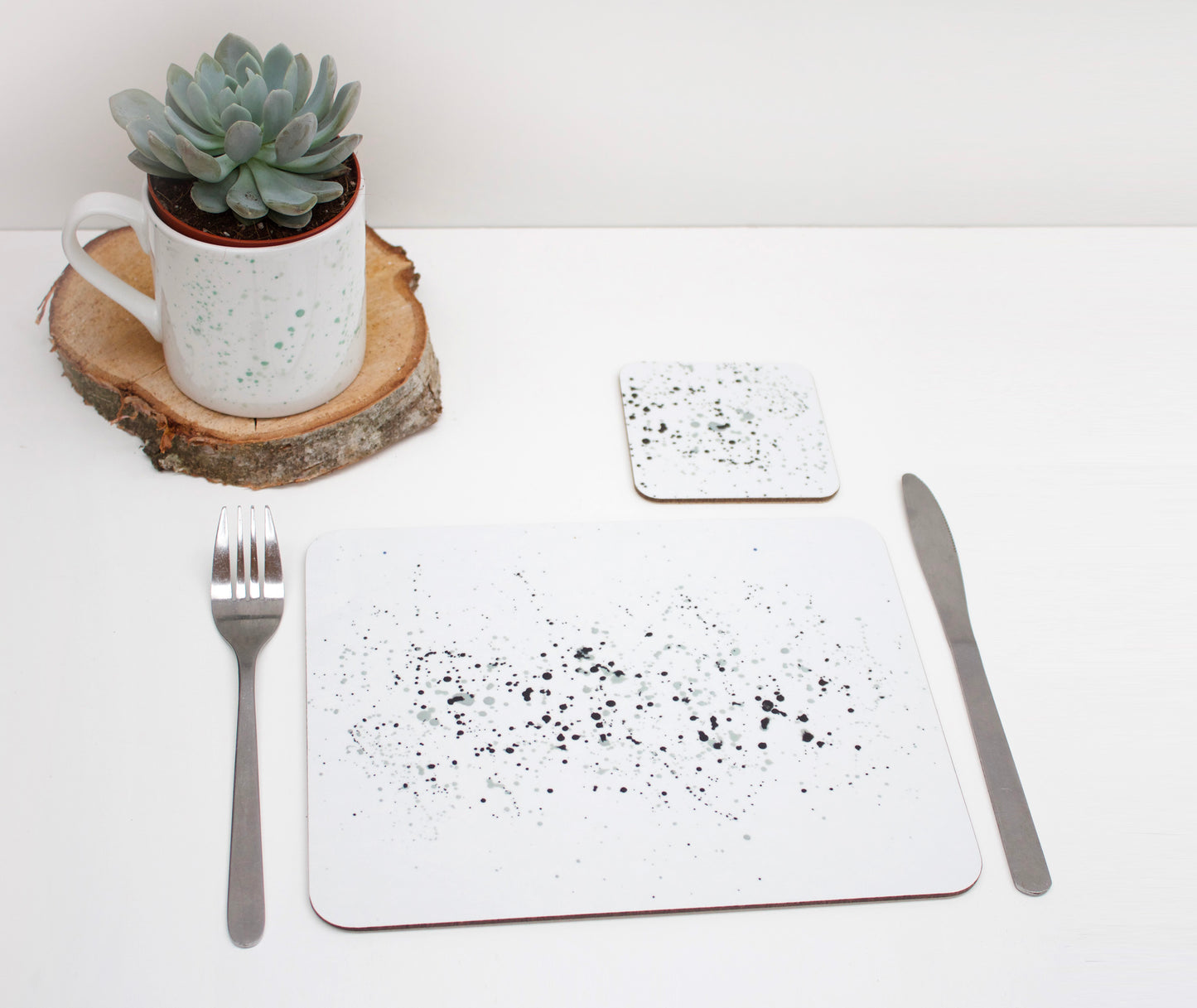 Black Splatter Placemat