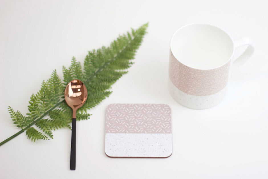 Sgraffito Pink Sunset Coaster