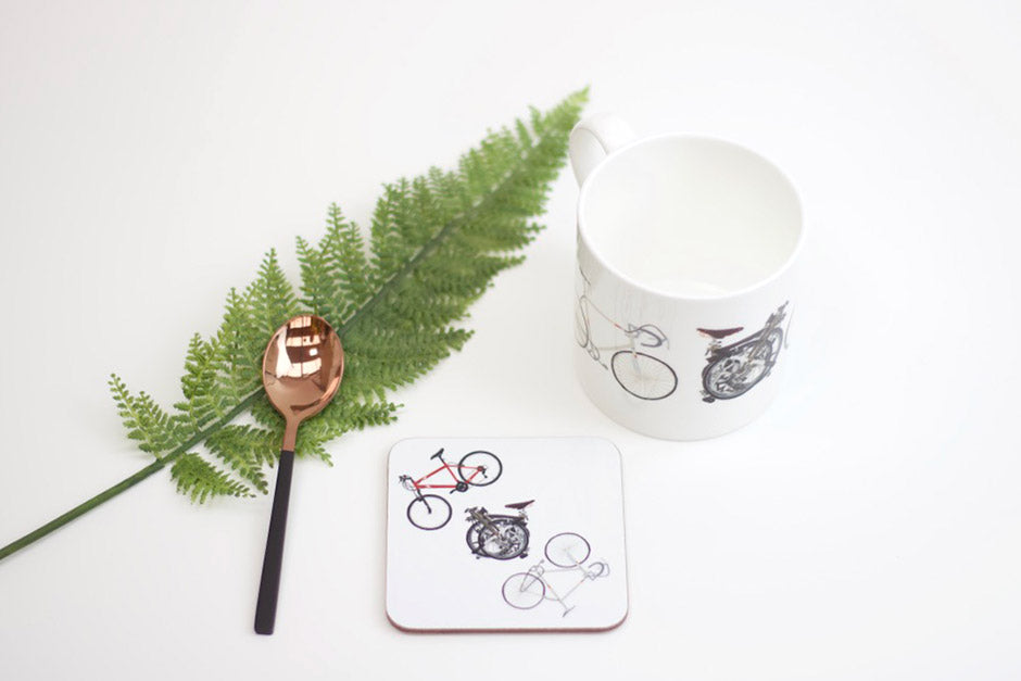 Three Bikes Bone China Mug