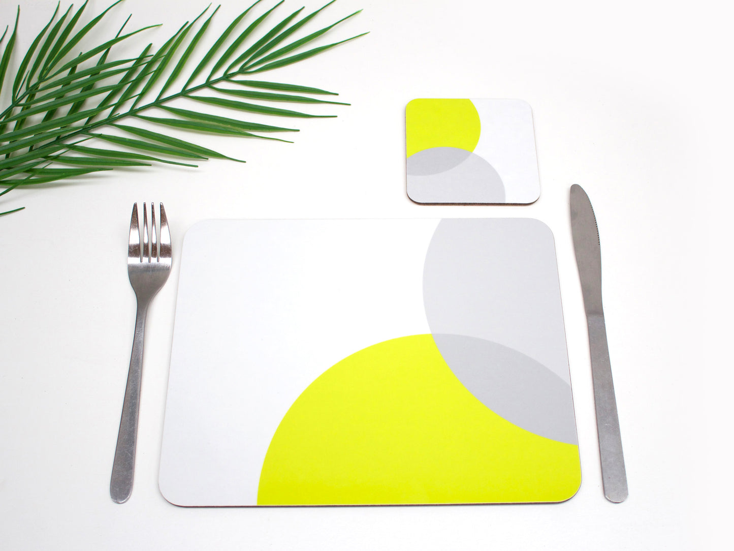 Lime|Grey Dip Placemat