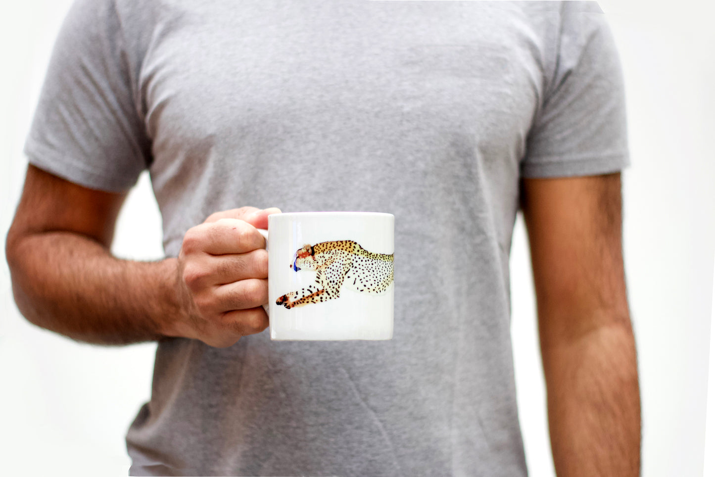 Cheetah Bone China Mug