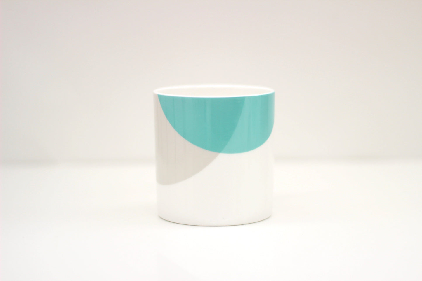 Teal|Grey Dip Bone China Mug