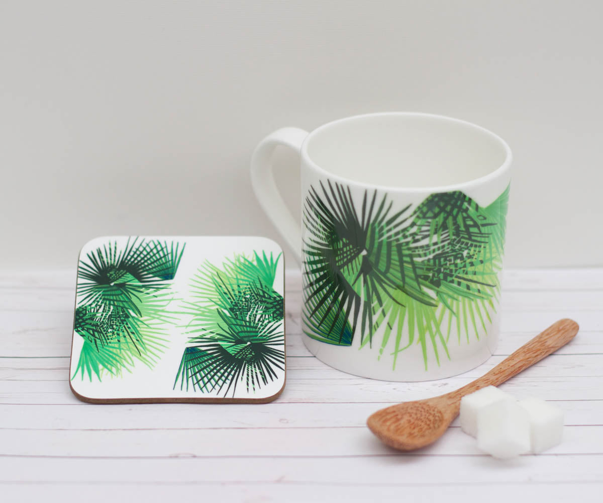 Cabbage Leaf Bone China Mug