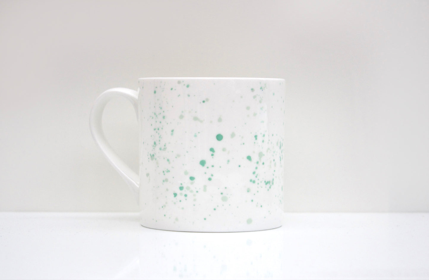 Teal Splatter Bone China Mug