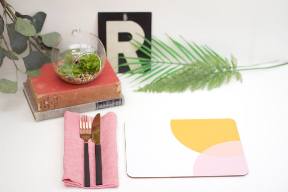 Orange|Pink Dip Placemat