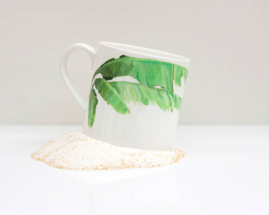 Banana Leaf Bone China Mug