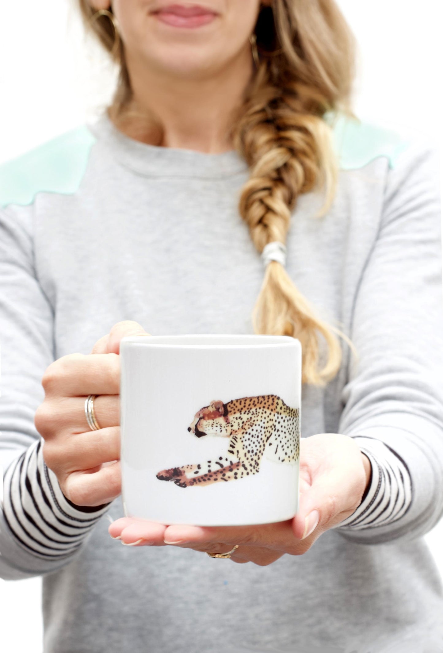 Cheetah Bone China Mug