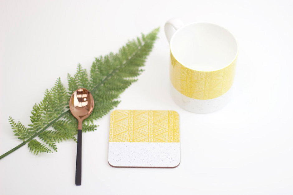 Sgraffito Coaster Set