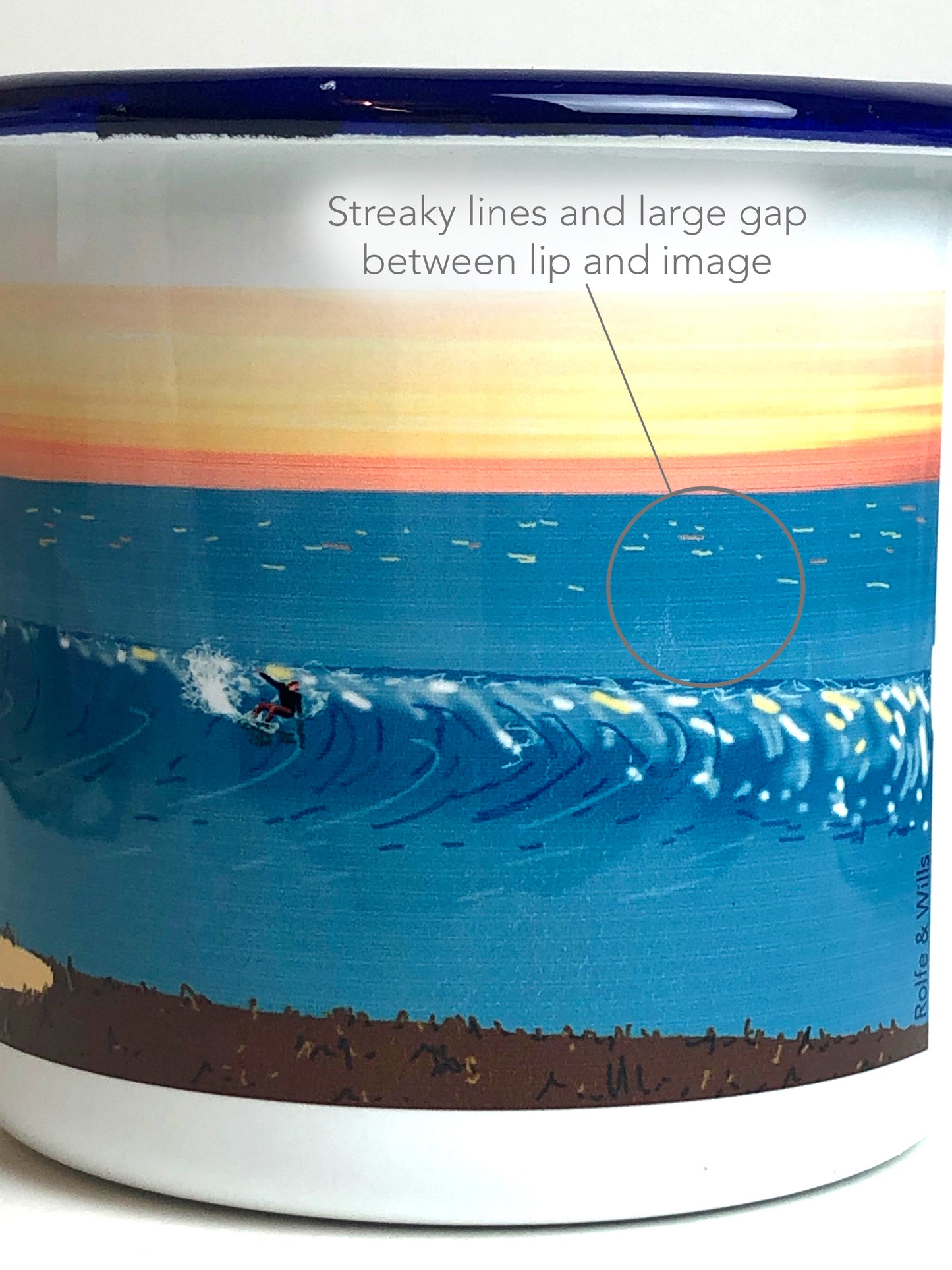 Seconds Surf enamel mug