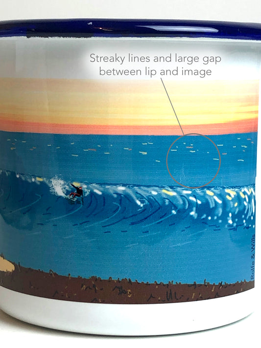 Seconds Surf enamel mug