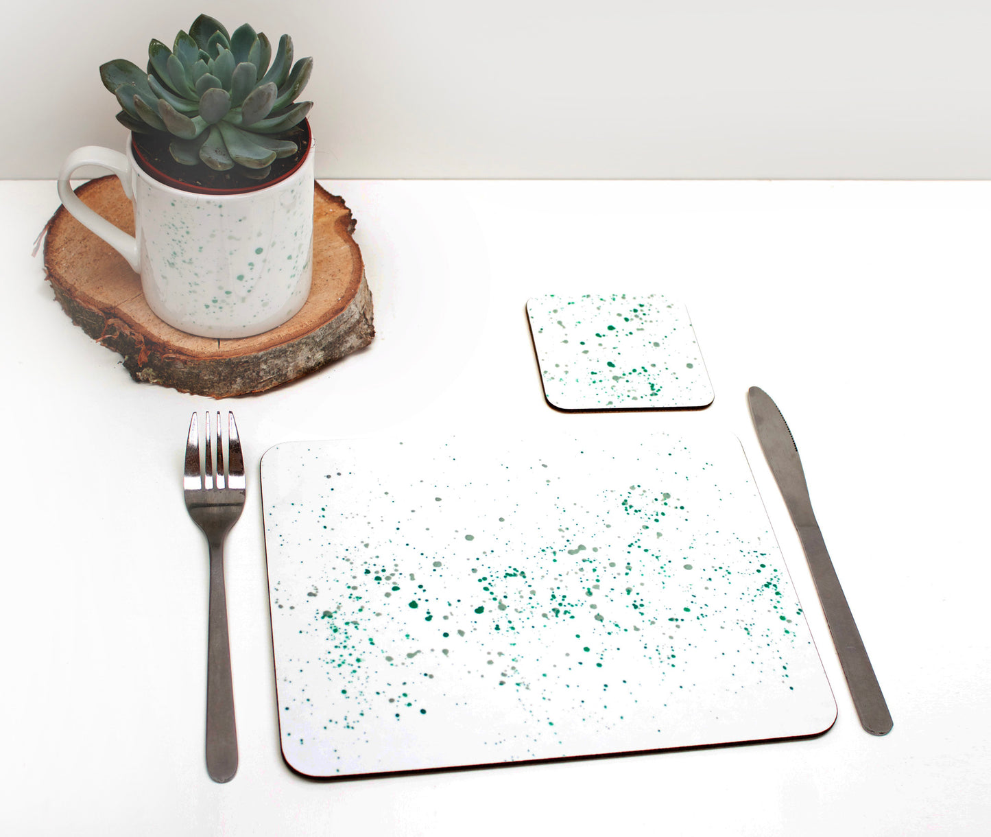 Teal Splatter Placemat