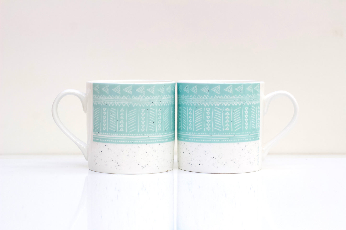Sgraffito Ocean Bone China Mug