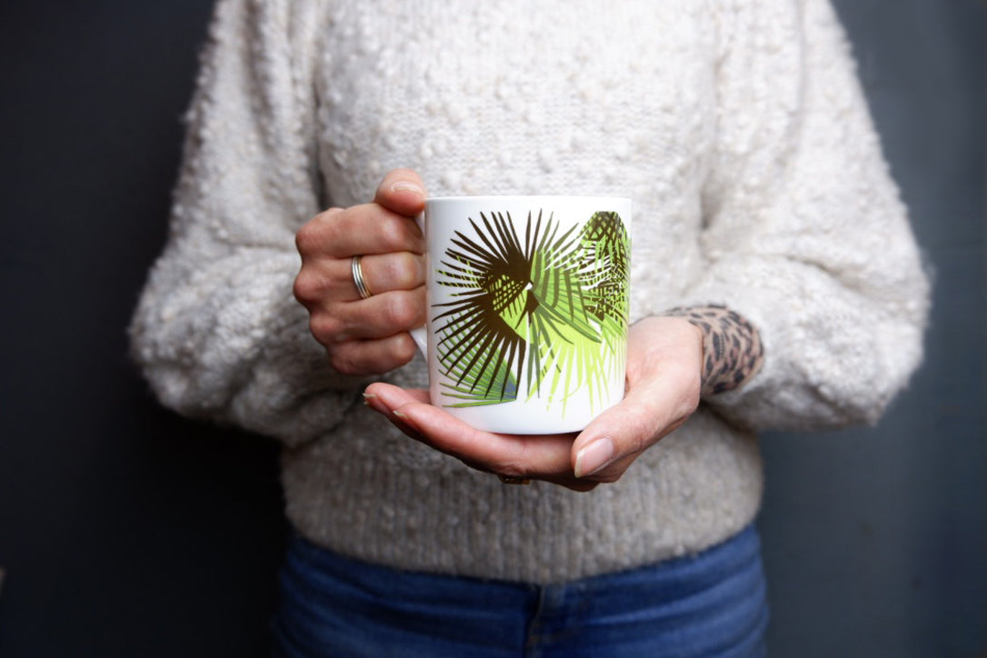 Cabbage Leaf Bone China Mug