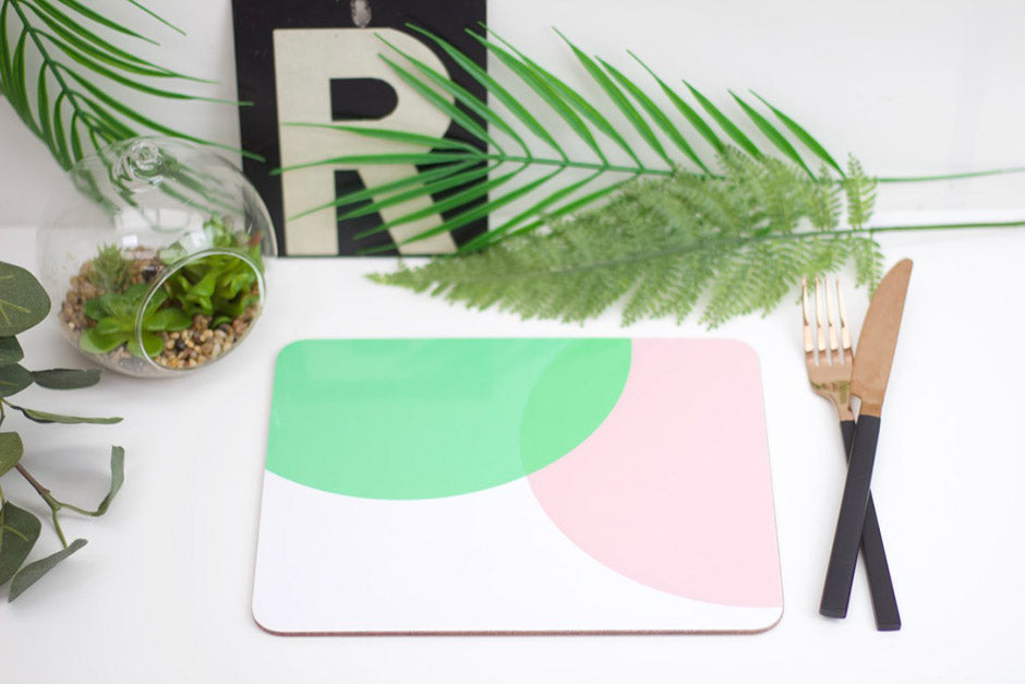 Pink|Green Dip Placemat