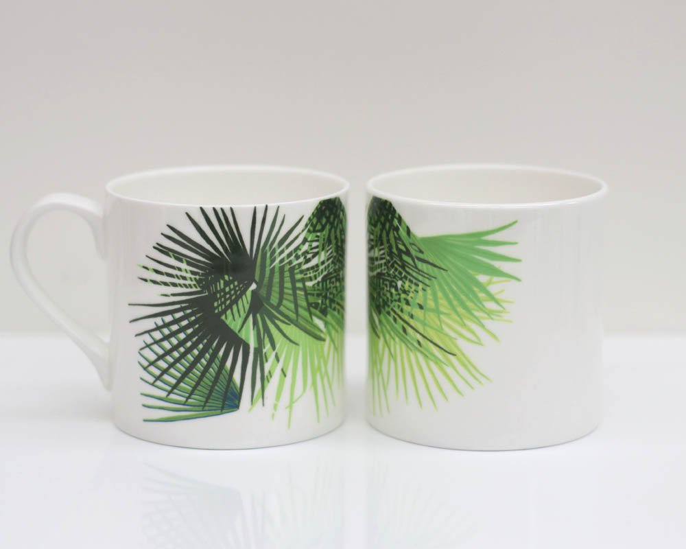 Cabbage Leaf Bone China Mug