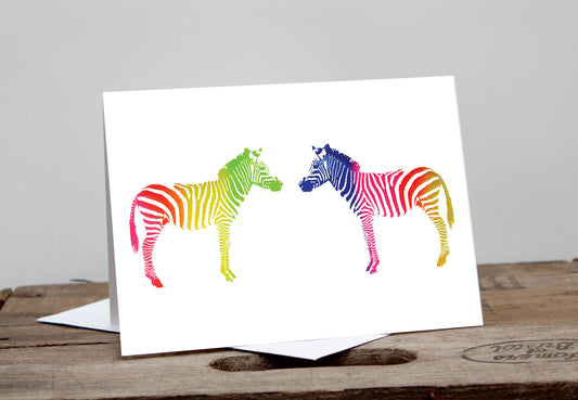 Zebras in Love Card