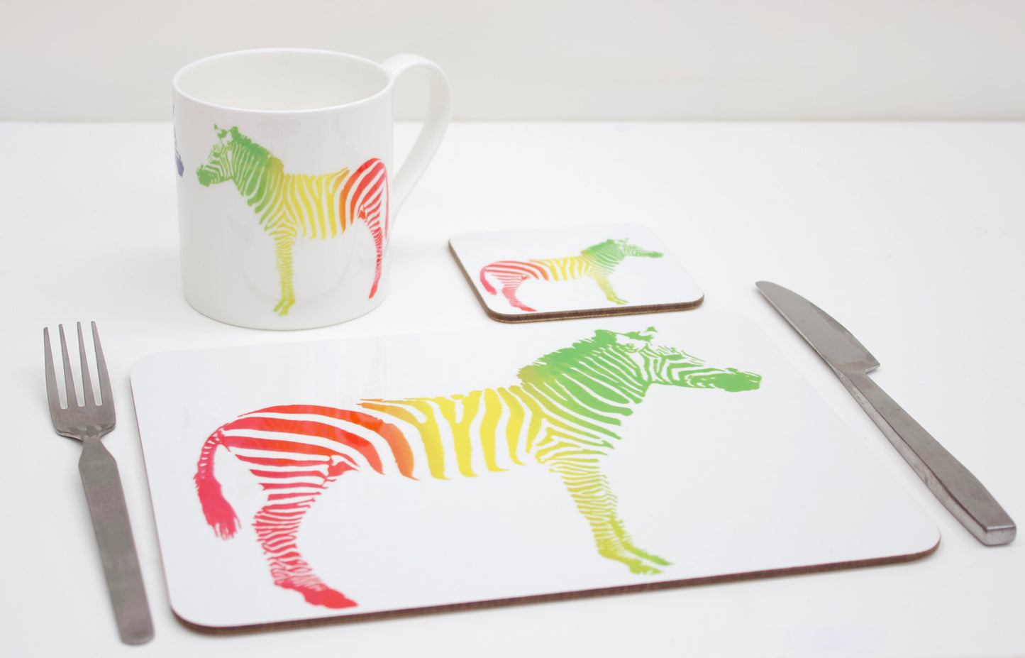 Rainbow Zebra Placemats