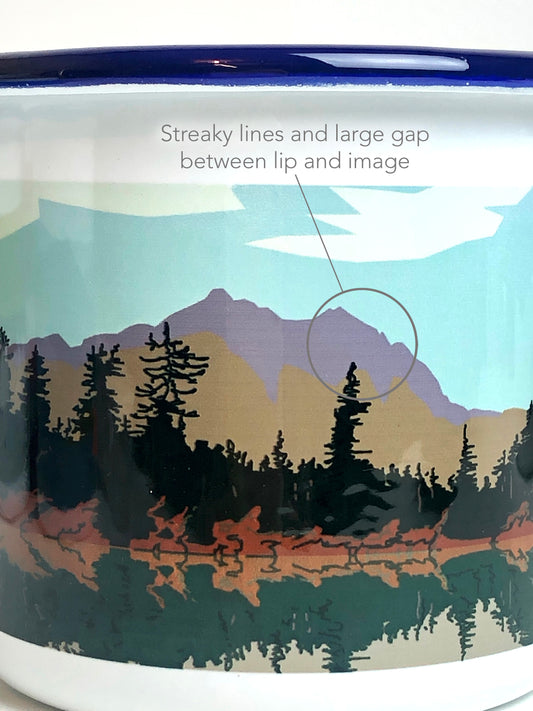 Seconds Lake enamel mug