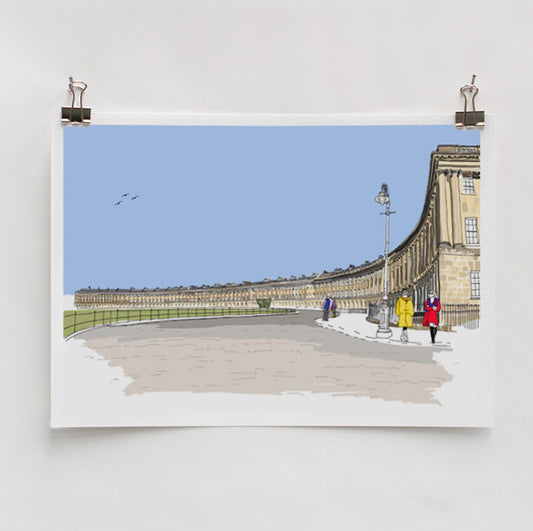 Baths Royal Crescent Digital Print