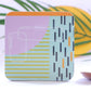 Abstract painting design coaster - Blue
