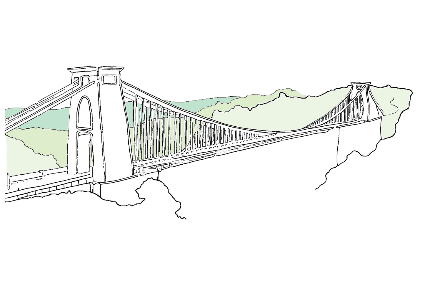Bristol Clifton Suspension Bridge digital Print wall art