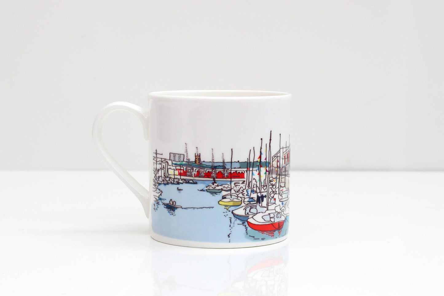 Bristol Harbourside Bone China Mug | Bristol Mug | Bone China Mug | Bristol Art | Bristol drawing | Bristol waterfront | Bristol Print