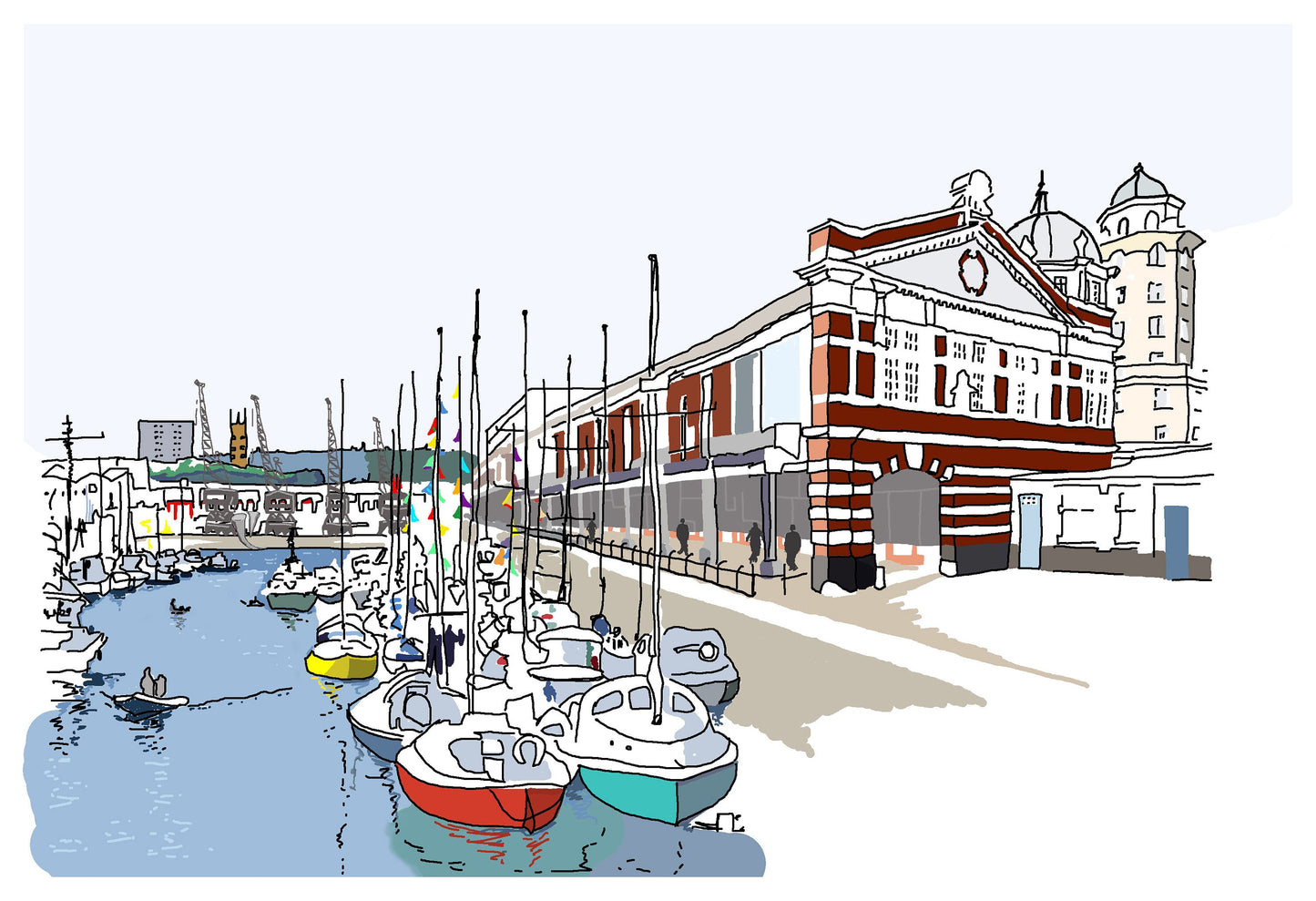 Bristol Harbourside digital Print wall art