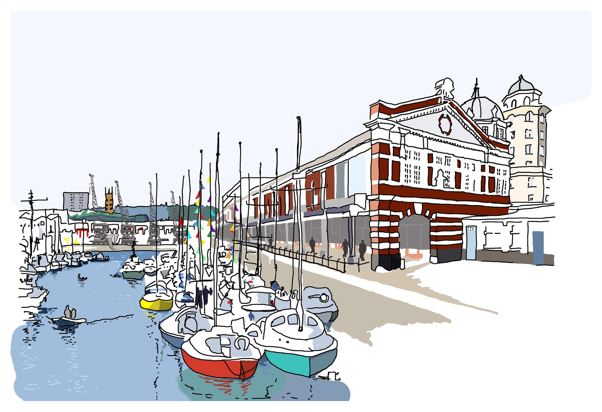 Bristol Harbourside digital Print wall art