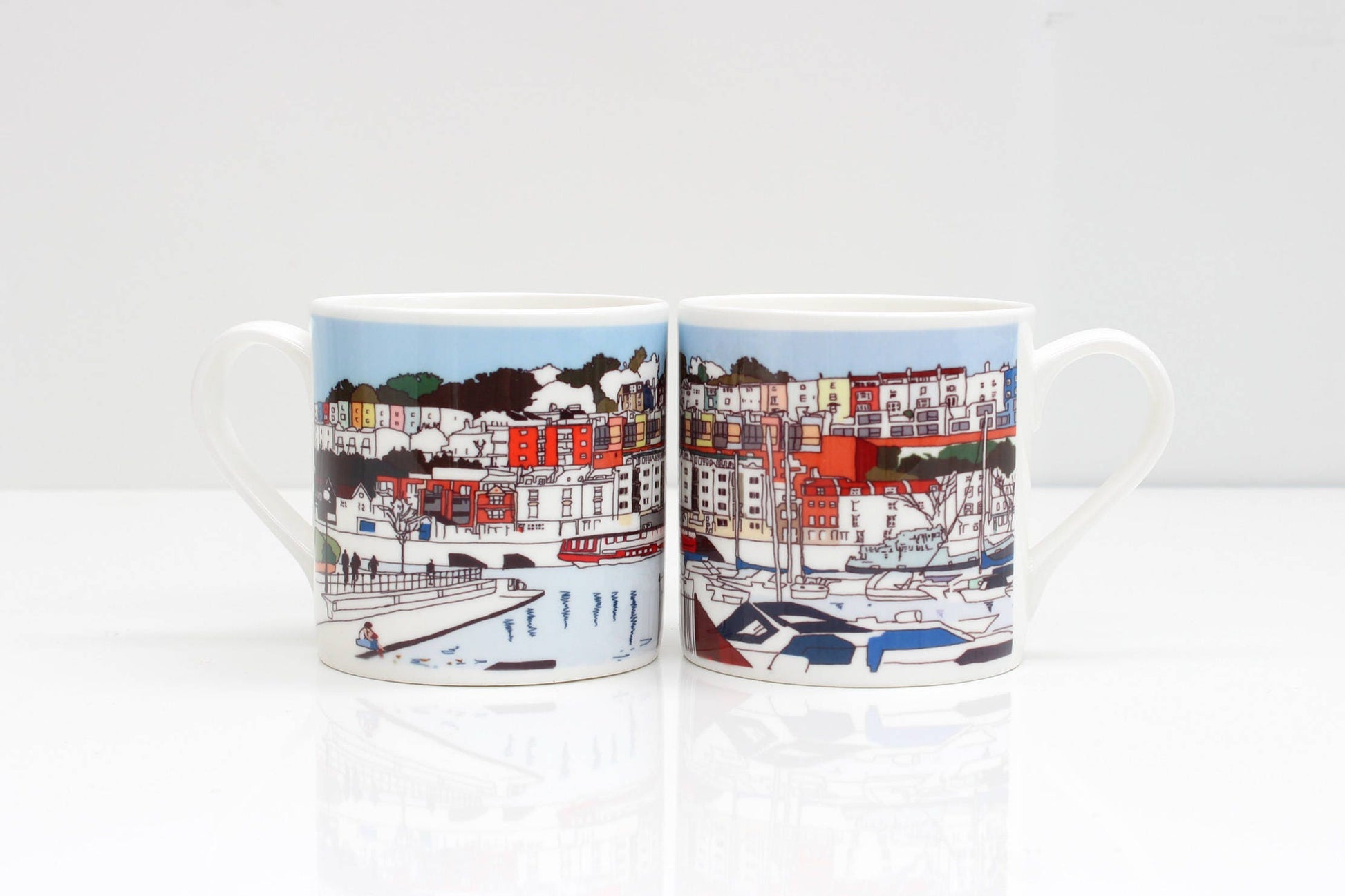 Bristol Marina Bone China Mug | Bristol Mug | Bristol Harbour Mug | Bone China Mug | Bristol Art | Bristol Drawing | Bristol Illustration
