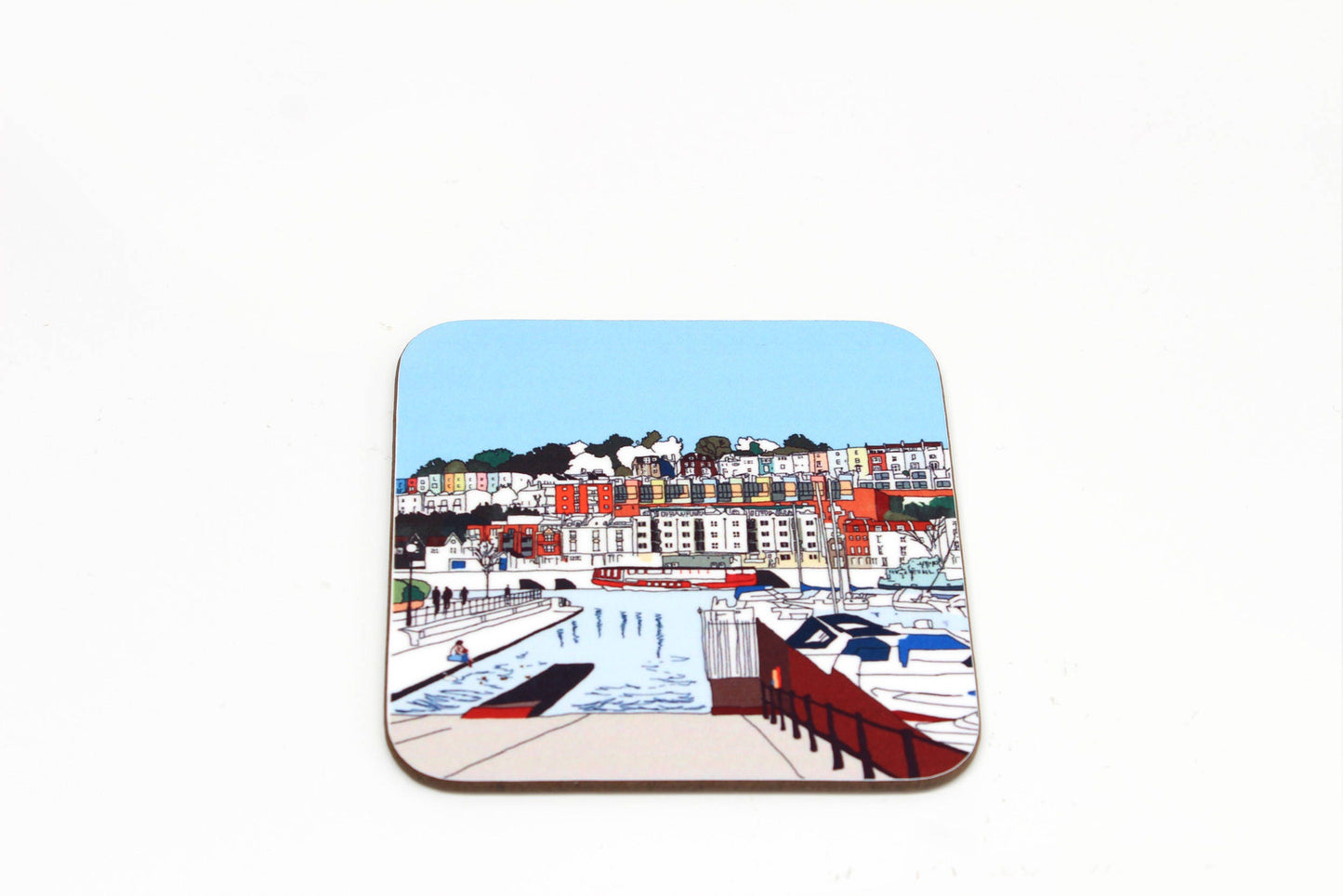 Bristol Marina Coaster | Bristol Coaster | Bristol Harbour Coaster | Table Coaster | Bristol Art | Bristol Drawing | Bristol Illustration